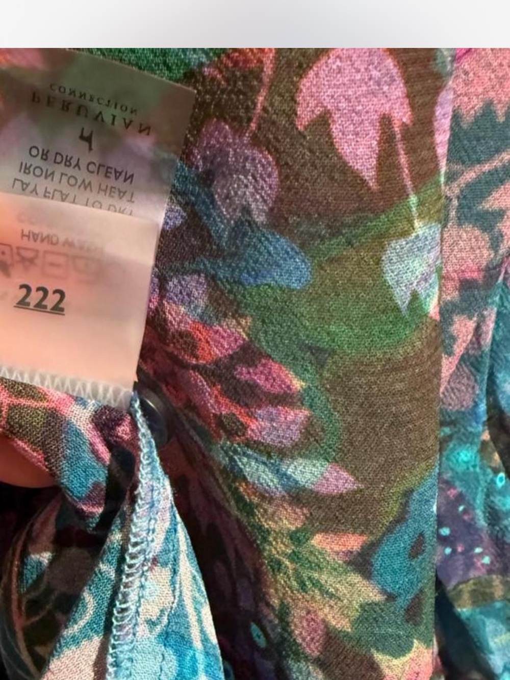 Peruvian Connection Multicolor Floral Button-Down Shirt - Picture 4 of 6